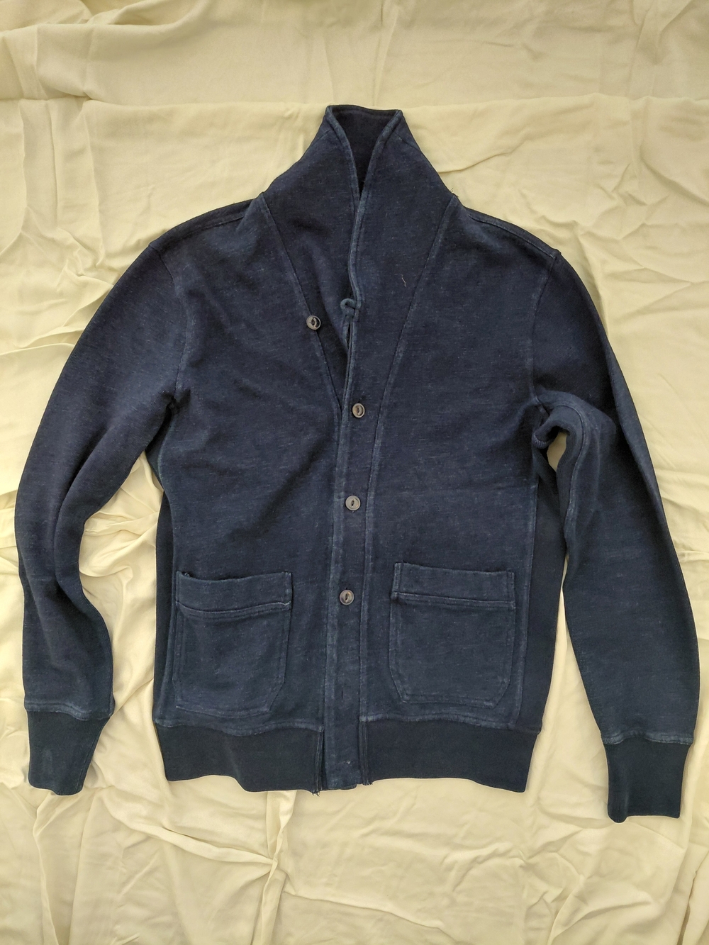 GAP 1969 Indigo Men's Shawl Collar Cardigan